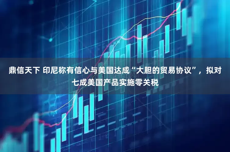 鼎信天下 印尼称有信心与美国达成“大胆的贸易协议”，拟对七成美国产品实施零关税