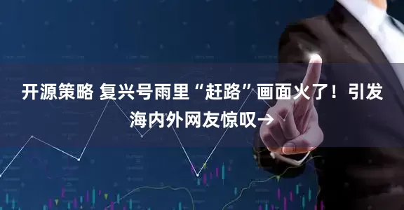 开源策略 复兴号雨里“赶路”画面火了!引发海内外网友惊叹→